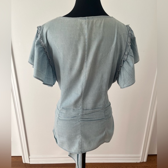 Jane + Delancey denim ruffle top - Picture 5 of 5